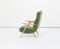 Italian Mid-Century Oak & Green Velvet Armchair, 1950s 5
