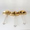 Brass and Acrylic Glass Wall Lights, 1980s, Set of 3 3