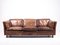 Dänisches Vintage Sofa aus braunem Leder, 1980er 1