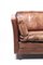 Vintage Danish Brown Leather Sofa, 1980s 2