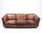 Vintage Danish Brown Leather Sofa, 1980s 3