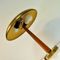 Swedish Brass & Teak Round Table Lamp, 1940s 3