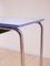 Vintage French Modernist Blue Opaline & Tubular Chrome Hallway Console 8