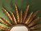 Vintage French Circular Golden Sunburst Mirror, 1960s 2