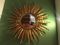 Vintage French Circular Golden Sunburst Mirror, 1960s, Image 1