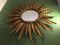 Vintage French Circular Golden Sunburst Mirror, 1960s 4