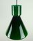 German Green Glass Pendant Light from Limburg, 1970s, Image 9