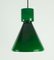 German Green Glass Pendant Light from Limburg, 1970s 3