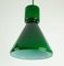 German Green Glass Pendant Light from Limburg, 1970s 7