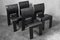 Strip Chairs in Black by Gijs Bakker for Castelijn, 1974, Set of 4 2