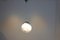Lámpara colgante Moon de vidrio escarchado de Mazzega, años 70, Imagen 8