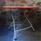 French Red Foldable Metal Table, Image 2