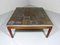 Mid-Century Large Square Coffee Table with Tile Top 1