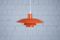 Vintage Orange PH 4/3 Hanging Lamps by Poul Henningsen for Louis Poulsen, Set of 2 1
