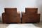 Large Leather Club Chairs, 1970s, Set of 2 5