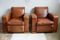 Large Leather Club Chairs, 1970s, Set of 2 3