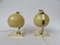 Vintage Art Deco Style Polished Brass Table Lamps, Set of 2 5