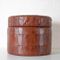 Pouf vintage in pelle patchwork, Immagine 1
