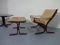 Mid-Century Siesta Table, Ottoman & 2 Leather Chairs by Ingmar Relling for Westnofa 4