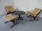 Mid-Century Siesta Table, Ottoman & 2 Leather Chairs by Ingmar Relling for Westnofa 3