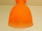 Vintage Dutch Mandarin Orange Glass Lamps from RAAK, 1970s, Set of 3, Image 4