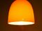 Vintage Dutch Mandarin Orange Glass Lamps from RAAK, 1970s, Set of 3 3