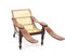 Antique Burmese Colonial Recliner Chair with Rattan Seat, Image 6