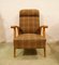 Mid-Century Beech & Plaid Lounge Chair, 1960s 1