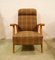 Mid-Century Beech & Plaid Lounge Chair, 1960s, Image 1