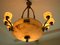 French Art Deco Alabaster Chandelier, 1925 6