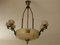 French Art Deco Alabaster Chandelier, 1925 9