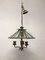 Glass & Bronze Chandelier, 1920s 1