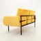Italian Yellow Velvet Sofa Bed, 1950s, Image 6