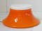 Grande Lampe de Bureau Space Age Blanche et Orange, 1970s 1