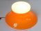 Grande Lampe de Bureau Space Age Blanche et Orange, 1970s 3