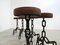 Industrial Brutalist Metal Anchor Chain Barstools, Set of 6 5