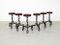Industrial Brutalist Metal Anchor Chain Barstools, Set of 6 2