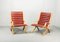 Mid-Century Danish High Back AX Lounge Chairs by Hvidt and Molgaard Nielsen for Fritz Hansen, Set of 2, Image 2