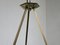 Art Deco Ceiling Light in Satined Glass & Brass, Image 9