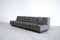 Vintage Modular Brown Leather Sofa, 1970s, Image 4