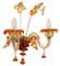 Murano Glass Chandelier and Sconces, 1950s, Set of 3 5