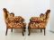 Italian Armchairs with Floral Fabric, 1950s, Set of 2 5