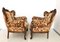 Italian Armchairs with Floral Fabric, 1950s, Set of 2 3