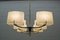 Mid-Century Wood & Brass Ceiling Light, 1960s 8