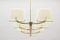 Plafonnier Mid-Century en Bois & Laiton, 1960s 7