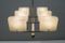 Lampada da soffitto Mid-Century in legno ed ottone, anni '60, Immagine 6