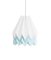 Polar White Origami Lampe mit Mint Blue Stripe von Orikomi 1