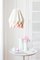 Polar White Origami Lamp with Pastel Pink Stripe by Orikomi 2