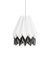 Polar White Origami Lamp with Alpine Grey Stripe by Orikomi 1