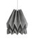 PLUS Plain Alpine Grey Origami Lamp by Orikomi 1